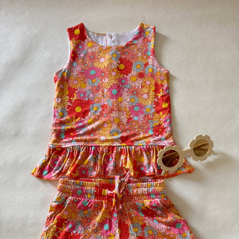 Bamboo Top and Short Set - Summer Bloom