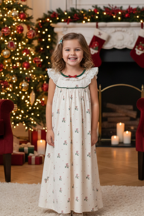 Merry Mistletoe Girls' Gown