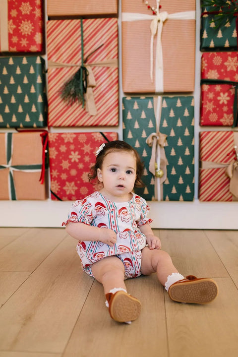 Quinn Poplin Bubble in Vintage Santa