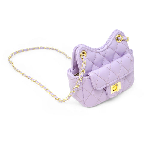 Tiny Quilted Treasure Kids Handbag - Purple