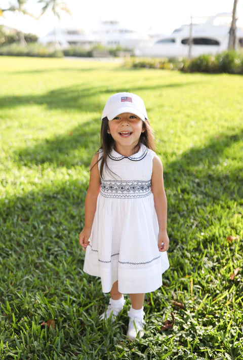 American Flag Bow Baseball Hat - Bits & Bows