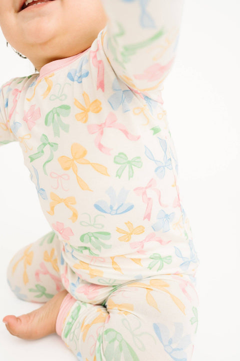 Pastel Bow Bamboo Set