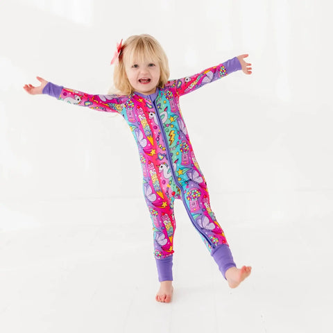Cosmic Candyland Bamboo Convertible Footie