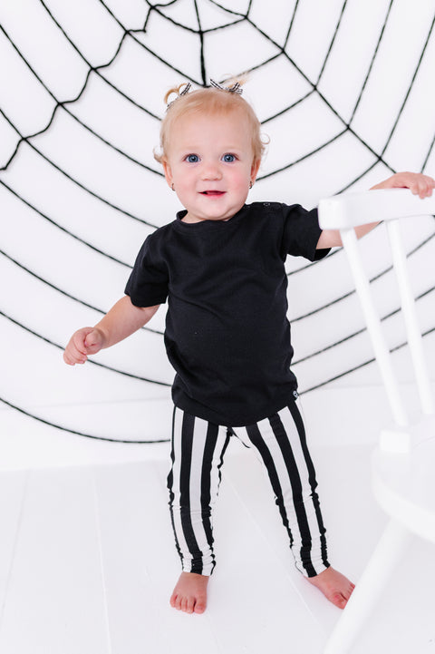 Spooky Stripes Halloween Bamboo Leggings for Kids