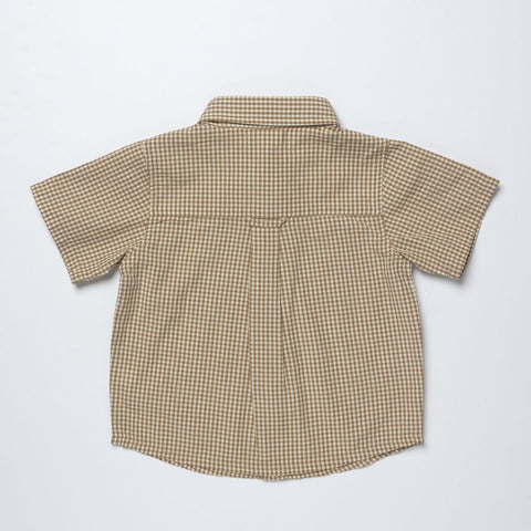 Boys Jack Shirt - Cocoa Gingham