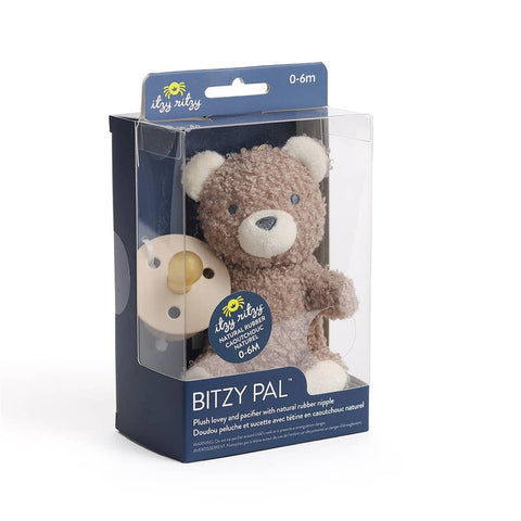Bitzy Pal™ Natural Rubber Pacifier & Plush - Bow