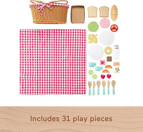 Fisher Price Wooden Picnic Basket