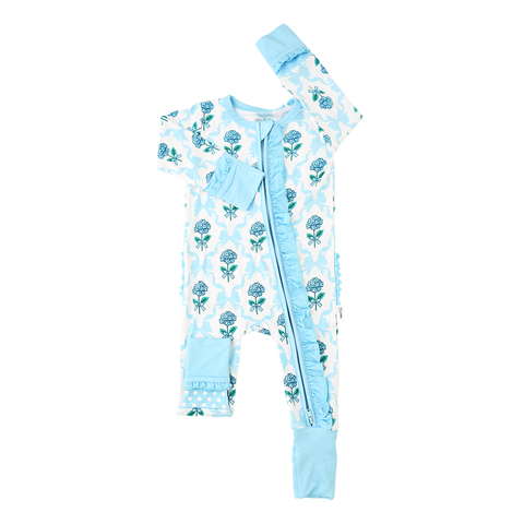 Savannah Ruffle Zip Bamboo Pajama