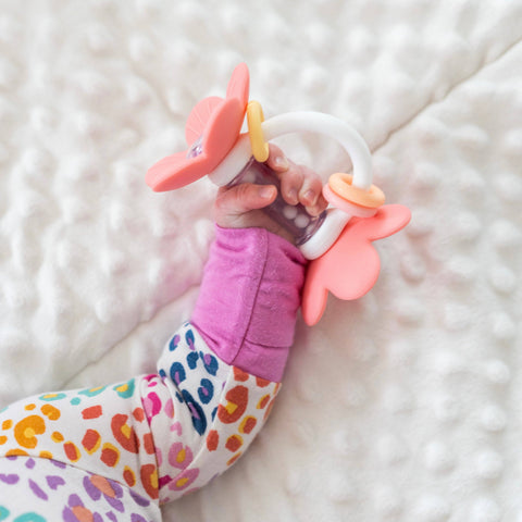 Flower Teether Rattle Toy: Flower