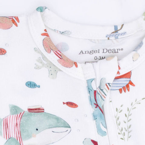2 Way Zipper Footie - Sailor Sea Creatures