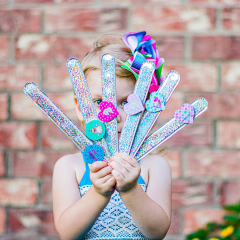 Glitter Slap Charm Bracelet
