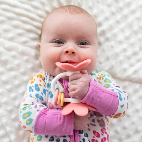 Flower Teether Rattle Toy: Flower