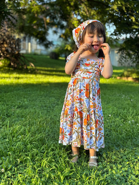 Amelie Dress - Orange Blossoms