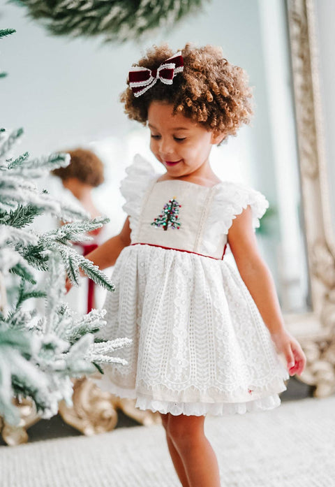 Vintage Tree Girls' Dress & Bloomer Set