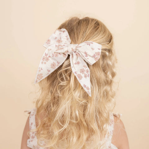 Organic Hair Bow Clip - Petit Floral