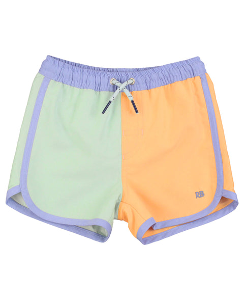 Periwinkle, Green, & Ginger Swim Trunks