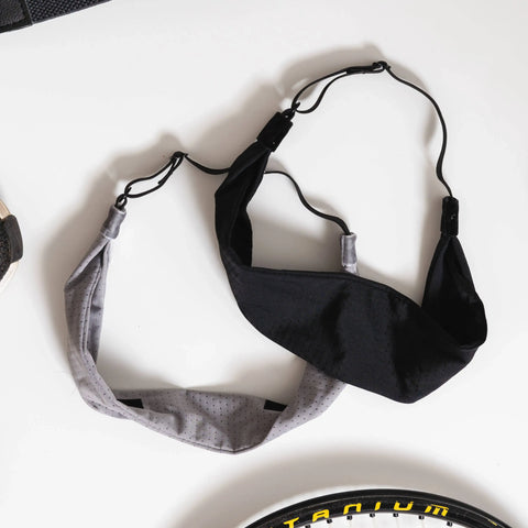Adjustable No Slip Mesh Sport Headband - Black