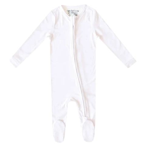 Zip-Up Footie Pajama - Dove