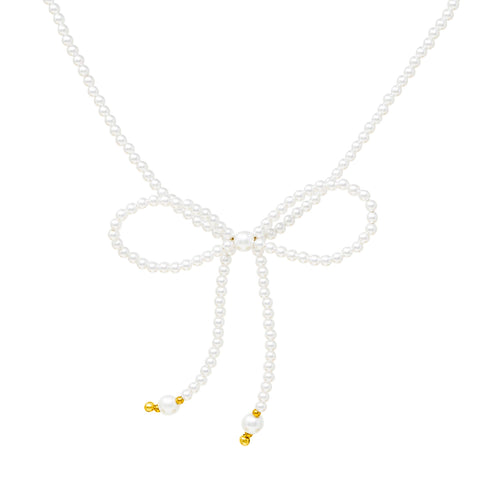 Pearl Bow Kids Necklace