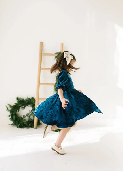 Pippa Dress in Crushed Blue