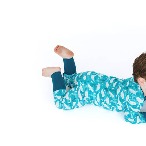 Beluga Whale Baby Bamboo Convertible Footie