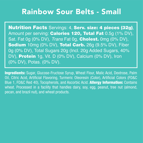 Rainbow Sour Belts Candy