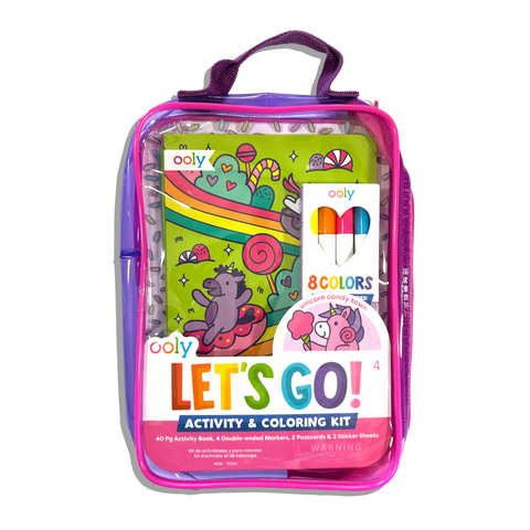 Let's Go!: Activity & Coloring Kit - Unicorn Candy Town