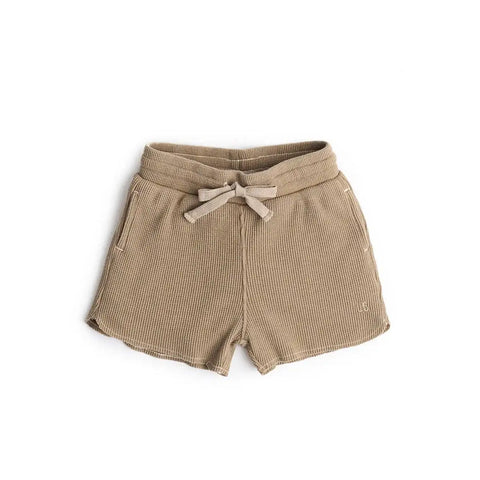 Acid Wash Waffle Short - Mushroom