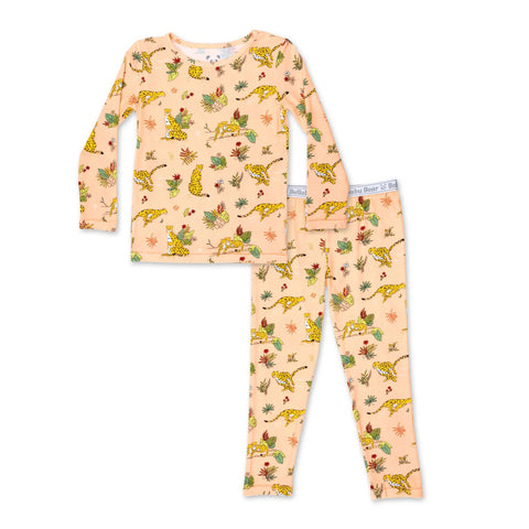 Bamboo Kids Pajama Set - Pounce in Paradise Cheetah