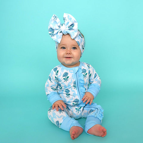 Savannah Ruffle Zip Bamboo Pajama
