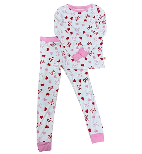 Hearts & Bows Bamboo Pajama Set