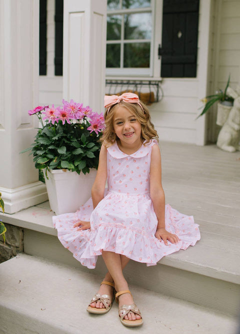 Lara Poplin Dress in Peach of my Heart