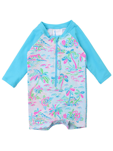 Tropical Resort One Piece Rash Guard