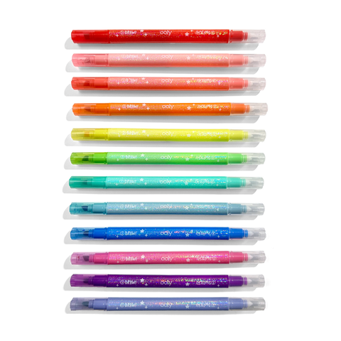 Switch-Eroo Sparkle Glittery Color Changing Markers (Set of 12)