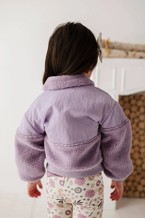 Sherpa Pullover - Lavender Fog