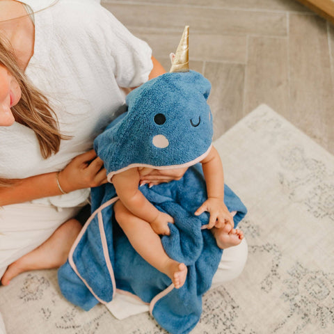 Character Bamboo Hooded Kids Towel - Nori