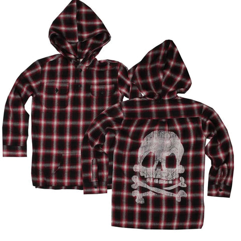 Boy's Pirate Plaid Hoodie