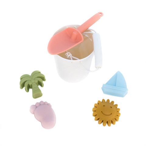 Kids Silicone Beach Bucket & Sand Toys