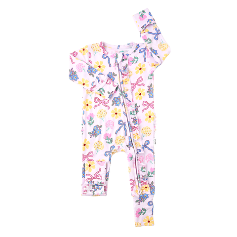Evie Ruffle Zip Bamboo Pajama