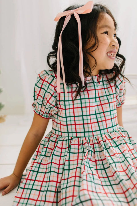 Aura Poplin Dress - Holiday Plaid