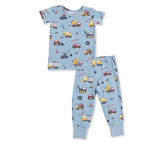 Short Sleeve Loungewear Set - Crayon Construction