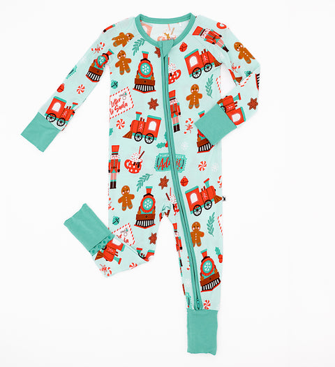 Christmas Express Convertible Footie Pajama