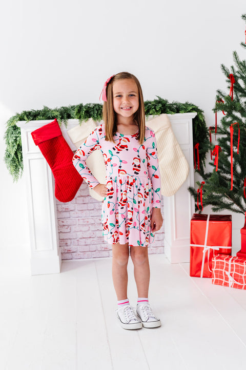 Hangin' with Santa Bamboo Dress for Girls