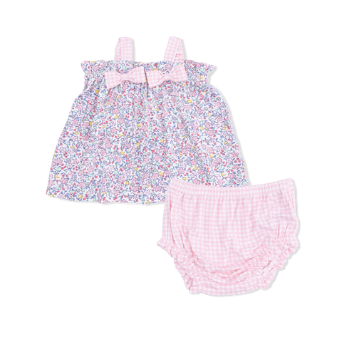 Top with Bows and Ruffle Leg Bloomer - Elizabeth's Garden