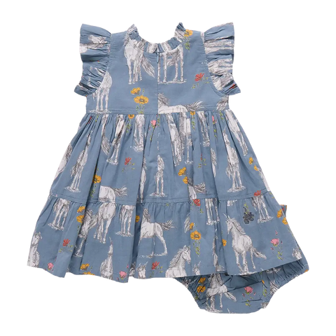 Baby Girls Jennifer Dress Set - Unicorn Field