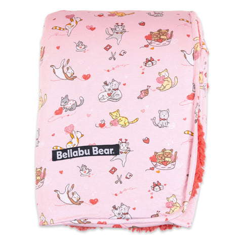 Feline Love Bamboo Sherpa Blanket