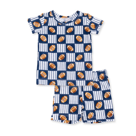 Loungewear Short Set - Football Patchwork