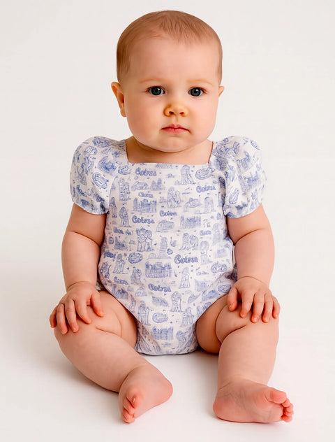 UF Toile Puff Sleeve Bubble Onesie