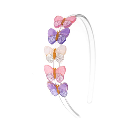 Butterflies Shimmer Lilac Shades Headband