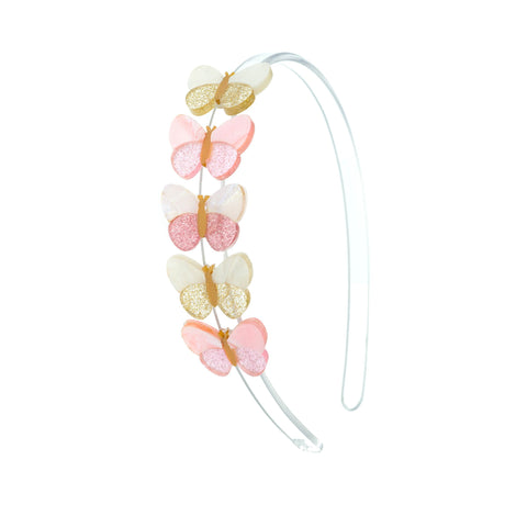 Butterflies Shimmer Pink Shades Headband